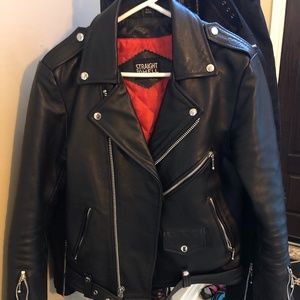 Real Leather Jacket "Straight To Hell" - Size 36